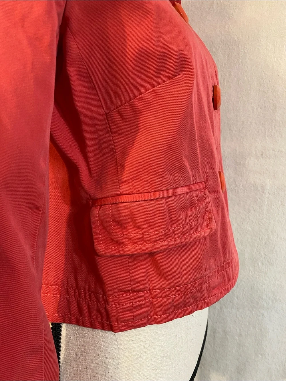 J. Crew strawberry ice pink cotton twill cropped chino Colette jacket